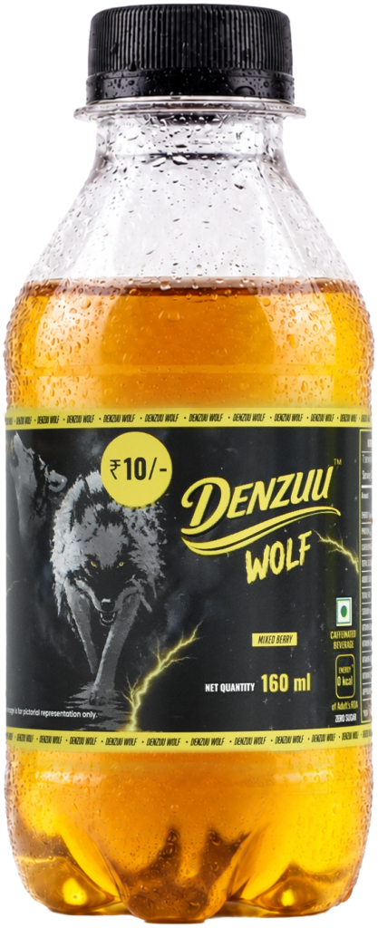 Denzuu Wolf caffeine drink, mixed berry, 160 ml